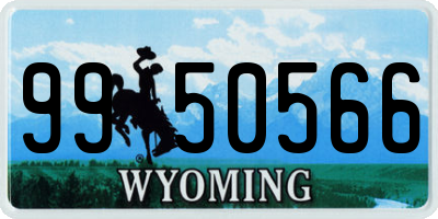 WY license plate 9950566