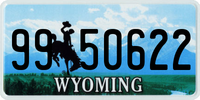 WY license plate 9950622
