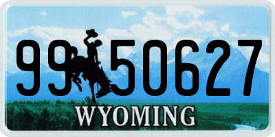 WY license plate 9950627