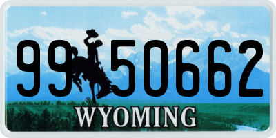 WY license plate 9950662