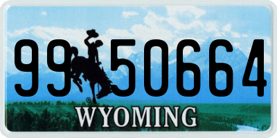 WY license plate 9950664