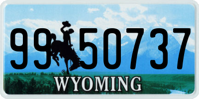WY license plate 9950737