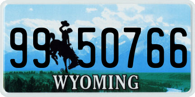 WY license plate 9950766