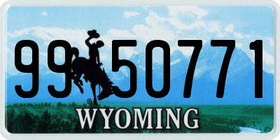 WY license plate 9950771
