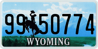 WY license plate 9950774