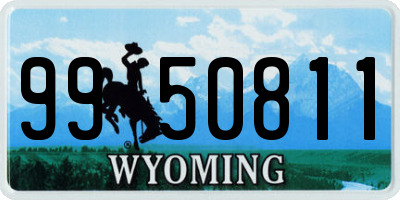 WY license plate 9950811