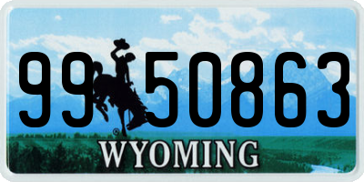 WY license plate 9950863