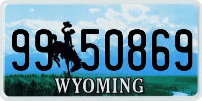WY license plate 9950869