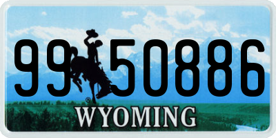 WY license plate 9950886