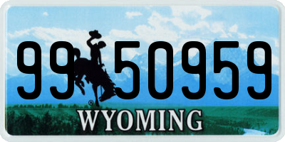 WY license plate 9950959