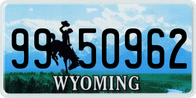 WY license plate 9950962