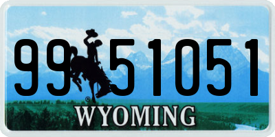 WY license plate 9951051
