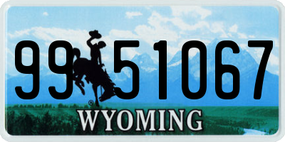 WY license plate 9951067