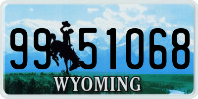 WY license plate 9951068