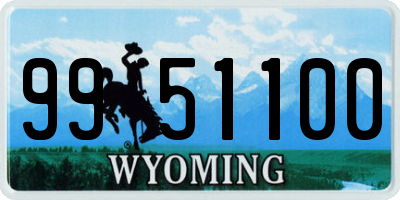 WY license plate 9951100