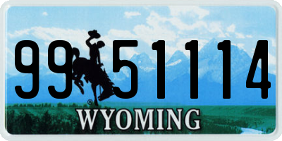 WY license plate 9951114