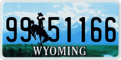 WY license plate 9951166