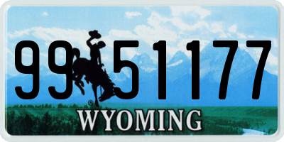 WY license plate 9951177
