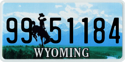 WY license plate 9951184