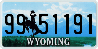 WY license plate 9951191
