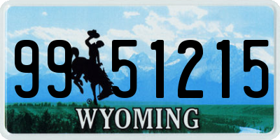WY license plate 9951215