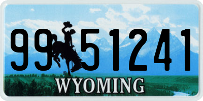 WY license plate 9951241