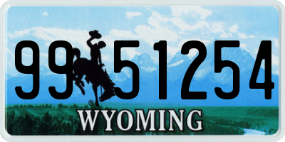 WY license plate 9951254