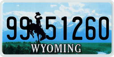 WY license plate 9951260