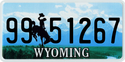 WY license plate 9951267