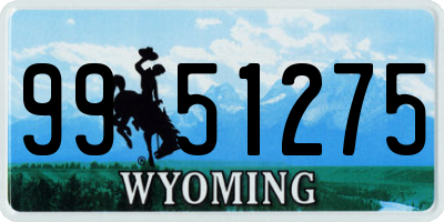 WY license plate 9951275