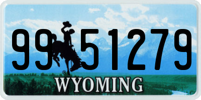 WY license plate 9951279