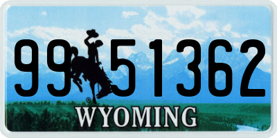 WY license plate 9951362