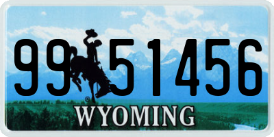 WY license plate 9951456