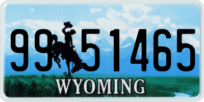 WY license plate 9951465