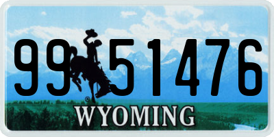 WY license plate 9951476