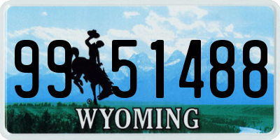 WY license plate 9951488