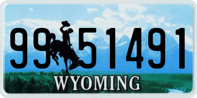WY license plate 9951491