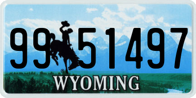 WY license plate 9951497
