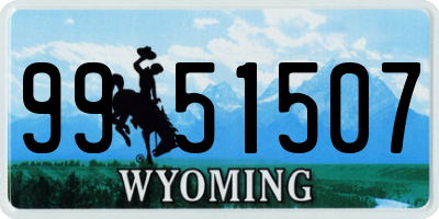 WY license plate 9951507