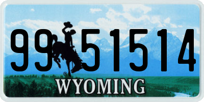WY license plate 9951514