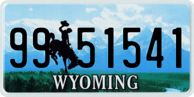 WY license plate 9951541