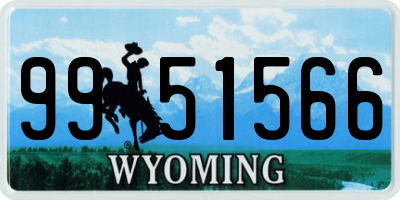 WY license plate 9951566