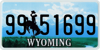 WY license plate 9951699