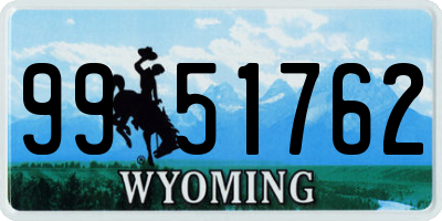 WY license plate 9951762