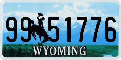 WY license plate 9951776