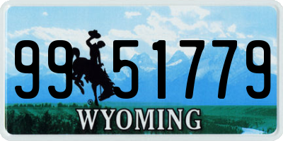 WY license plate 9951779