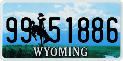 WY license plate 9951886