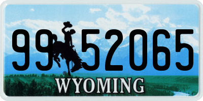 WY license plate 9952065