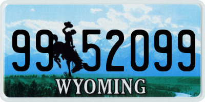 WY license plate 9952099