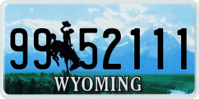 WY license plate 9952111